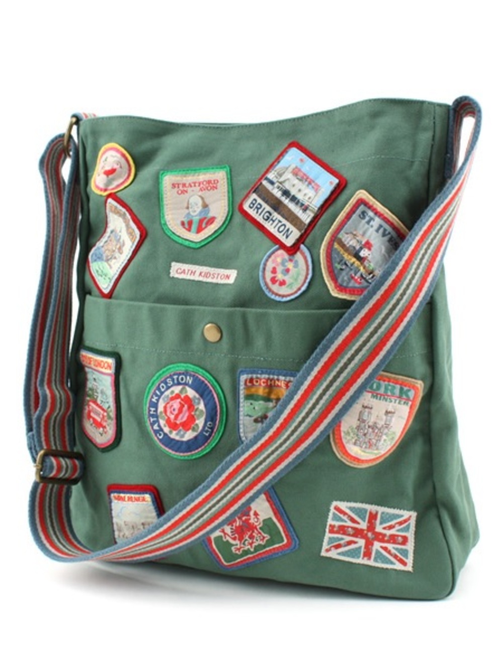 CATH KIDSTON Rare Patchwork Large Saddle Crossbody Bag